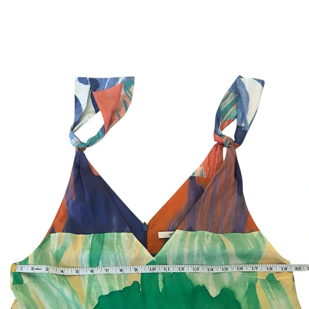 Odeeh Tuckernuck Multicolor Watercolor Maxi Dress NWT 42 - Picture 11 of 11